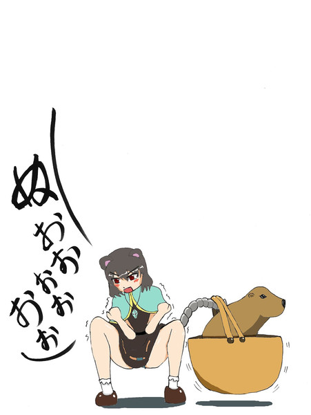 踏ん張るナズーリン ネルヒモ さんのイラスト ニコニコ静画 イラスト