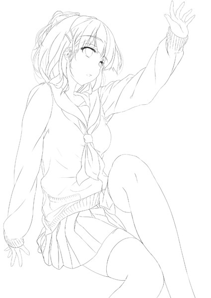 ソードアート オンライン 直葉の線画 塗ってもいいのよ Wingheart さんのイラスト ニコニコ静画 イラスト