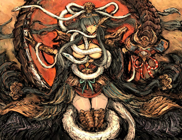 日出國白大蛇之女神 元村人 さんのイラスト ニコニコ静画 イラスト