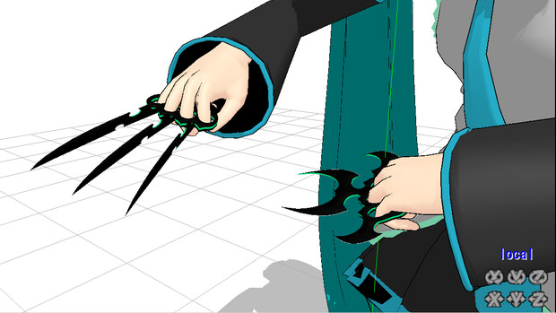 Mmd 厨二 武器を２つほど追加 追加配布 ニコニコ静画 イラスト