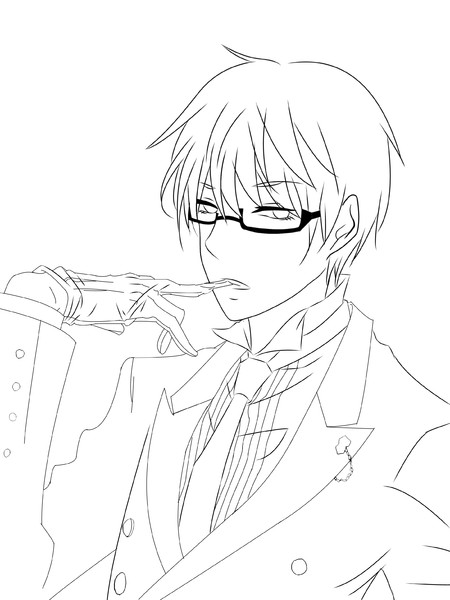 黒バス 黒執事 線画 ニコニコ静画 イラスト