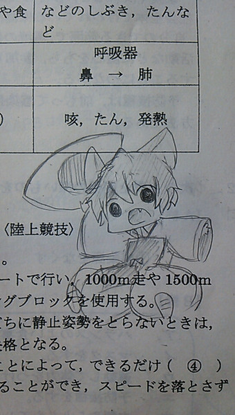 テスト用紙にかいちゃった えむる さんのイラスト ニコニコ静画 イラスト