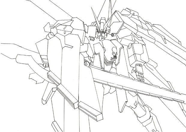 線画 クロスボーンガンダムx1フルクロス Oo歪ンダム さんのイラスト ニコニコ静画 イラスト
