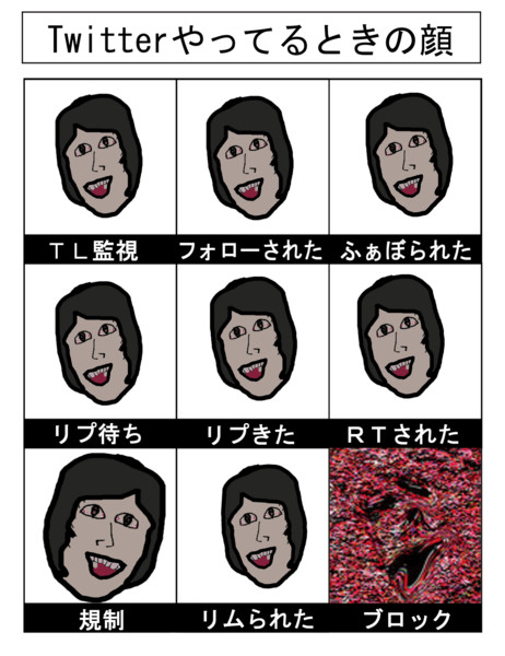 Twitterやってるときの顔 ニコニコ静画 イラスト