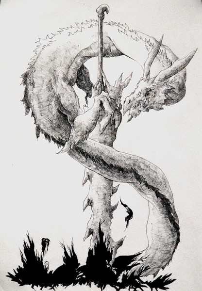 剣を護る龍 Okatako さんのイラスト ニコニコ静画 イラスト