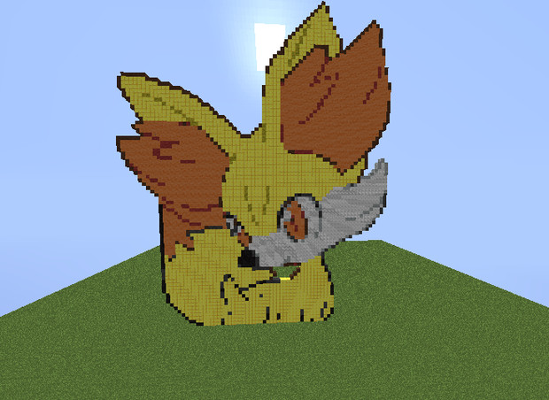 Minecraft ポケモンのフォッコを作ってみた Riel さんのイラスト ニコニコ静画 イラスト