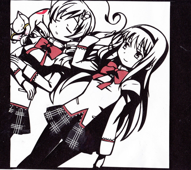 切り絵 マミほむ Qb Ry さんのイラスト ニコニコ静画 イラスト