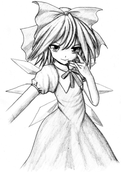 チルノ鉛筆絵 真紅 Maku さんのイラスト ニコニコ静画 イラスト