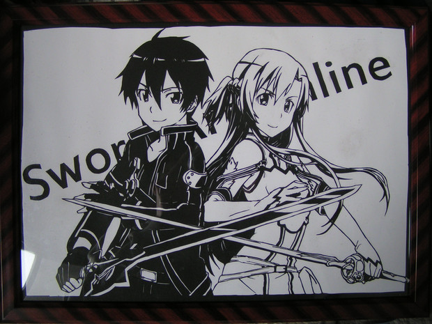 Sao ソードアート オンライン キリト アスナの切り絵 なっか さんのイラスト ニコニコ静画 イラスト