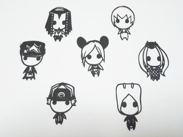 切り絵 6部メンバーsd 承り エンポリオ追加ver ジョジョ ぶち1