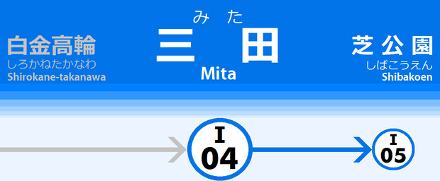 架空デザイン駅名標 三田駅の場合 都営地下鉄 Railmusics さんのイラスト ニコニコ静画 イラスト