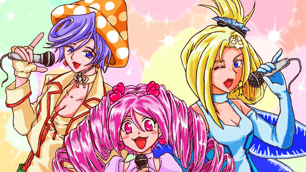 某カードゲームアニメのアイドルユニット風 えるるん さんのイラスト ニコニコ静画 イラスト
