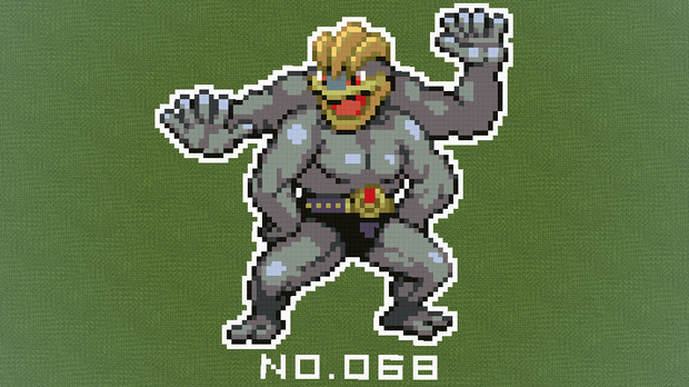 マイクラ ポケモン図鑑no 068 ドット絵 のむちょん さんのイラスト ニコニコ静画 イラスト