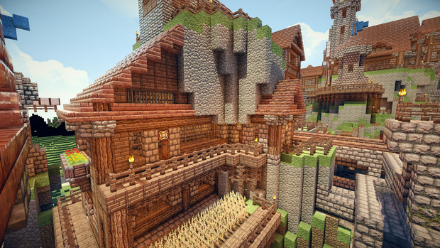 Minecraft 山沿いに村を作ってる途中 ニコニコ静画 イラスト