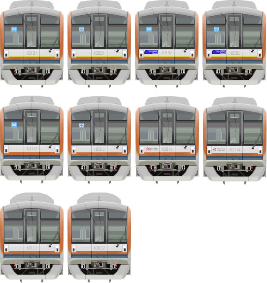 【直通開始間近!】MSペイントで東京メトロ10000系描いてみた。。