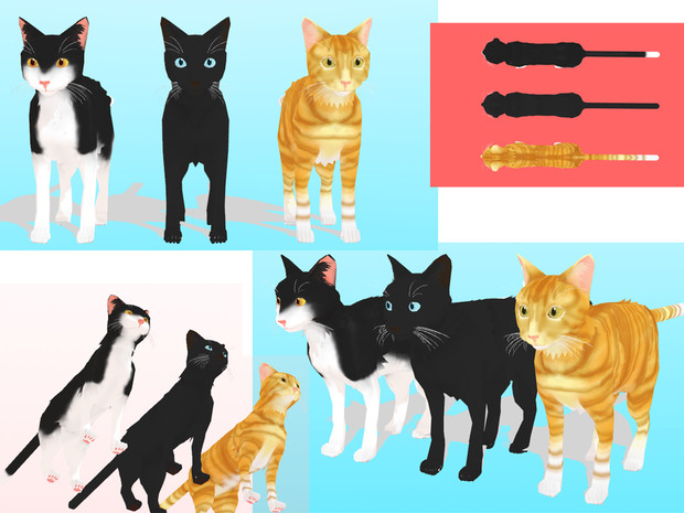 ねこ３匹です ぽん之助坂 さんのイラスト ニコニコ静画 イラスト