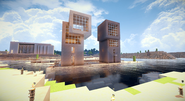 Minecraft 4 4の家 安藤忠雄 再現建築 株式会社 デルタホース さんのイラスト ニコニコ静画 イラスト