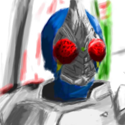 仮面ライダー剣描いたよー＼(0w0)／