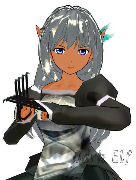 黒髪ちゃん エルフ紹介４ ダークエルフ みなちゃん さんのイラスト ニコニコ静画 イラスト