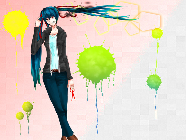 ちょっとかっこよく初音ミクを描いてみた Mo55 もここ さんのイラスト ニコニコ静画 イラスト