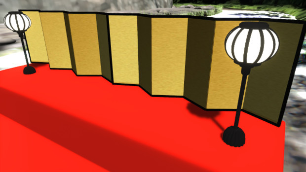 Mmd 屏風とぼんぼりセット 0039p さんのイラスト ニコニコ静画 イラスト