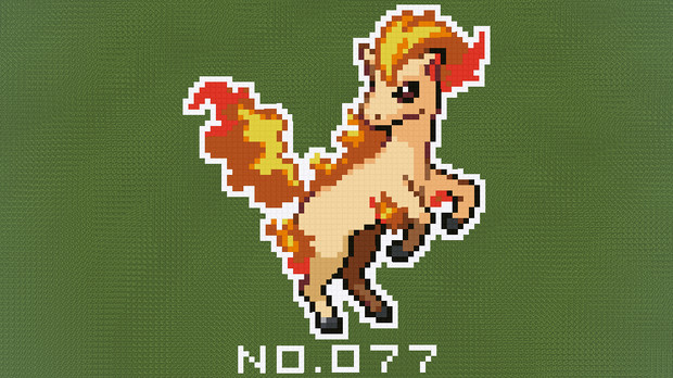 【マイクラ】ポケモン図鑑NO.077【ドット絵】