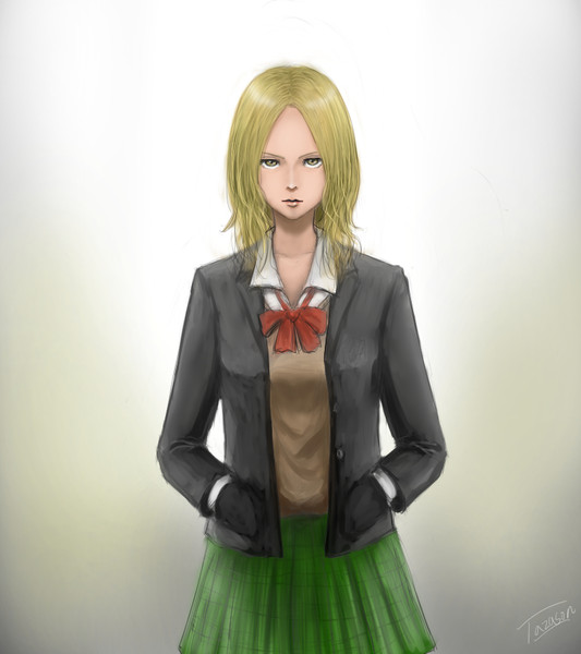 女の子の練習でもすんべ 実は優しい真ん中分け 雄河宮ジン さんのイラスト ニコニコ静画 イラスト
