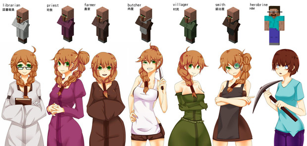Mobtalker Minecraft Mobs 村人 A At2 さんのイラスト ニコニコ静画 イラスト