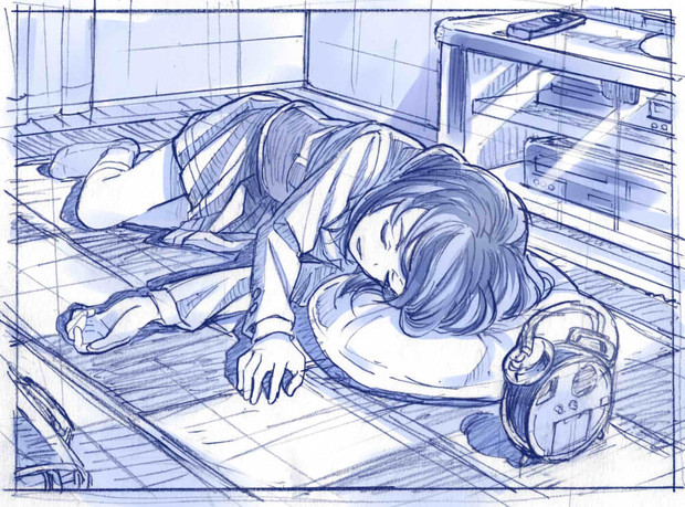 寝ポーズ練習 さきの新月 さんのイラスト ニコニコ静画 イラスト