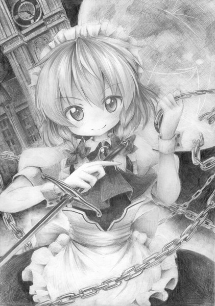 鉛筆画咲夜さん とび さんのイラスト ニコニコ静画 イラスト