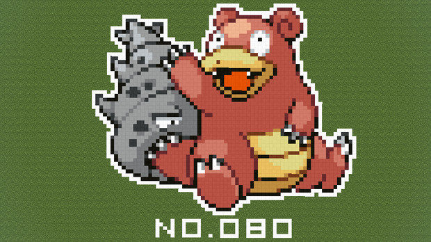 マイクラ ポケモン図鑑no 080 ドット絵 のむちょん さんのイラスト ニコニコ静画 イラスト