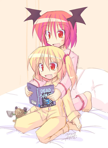 フランちゃんにおやすみの前の絵本を読んであげる小悪魔さん とびだせ一代大佐おじさん さんのイラスト ニコニコ静画 イラスト