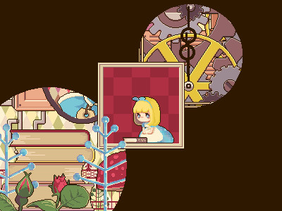 ドット絵 アリスの部屋 Gifアニメ Asaha さんのイラスト ニコニコ静画 イラスト