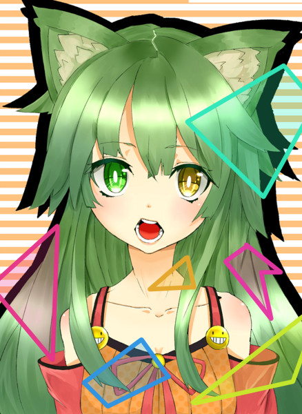 A5＊オリジナル＊手描きイラスト＊原画＊女の子 メスケモ ケモノ