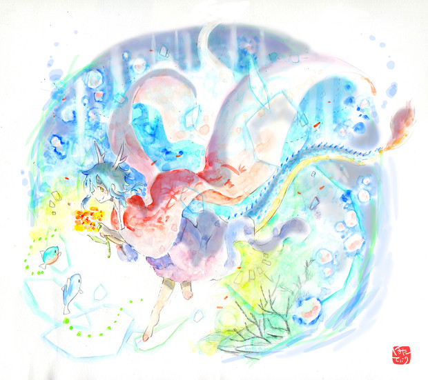 海への献花 ほたてぃーの さんのイラスト ニコニコ静画 イラスト