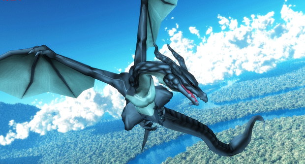 Dod３制作決定記念 ブラックドラゴン サン Mmdモデル配布 Jem さんのイラスト ニコニコ静画 イラスト