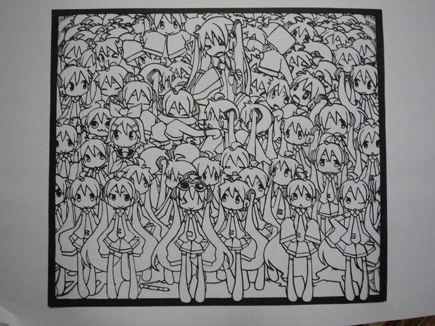 切り絵 増殖気味 X Multiplies ジャケット絵を切ってみた ろうばしん さんのイラスト ニコニコ静画 イラスト