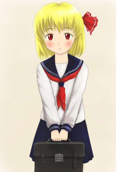 ルーミアにセーラー服を着せちゃった カラー 朝夜 さんのイラスト ニコニコ静画 イラスト