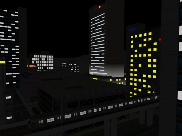 Railsim 夜のオフィス街 ざきみや さんのイラスト ニコニコ静画 イラスト
