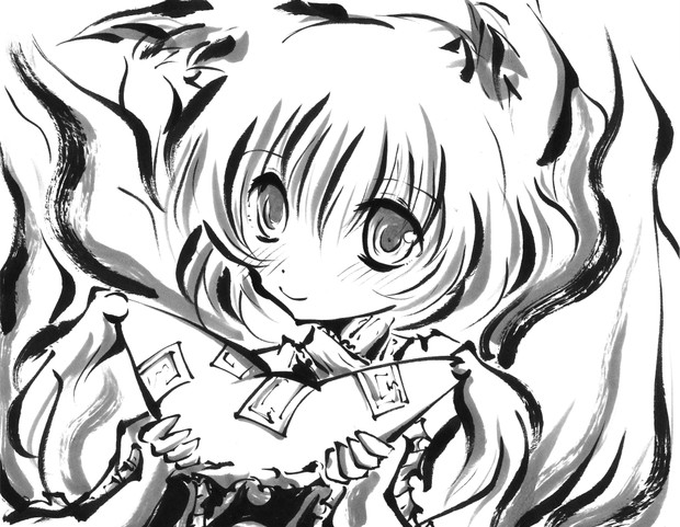 帽子無しで狐耳のかわいい藍さま うらんふ さんのイラスト ニコニコ静画 イラスト