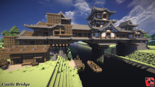 Minecraft Castle Bridge 橋コン 根無し草 さんのイラスト ニコニコ静画 イラスト