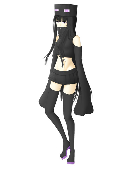 エンダーマンを擬人化してみたよ 再投稿 化猫 さんのイラスト ニコニコ静画 イラスト