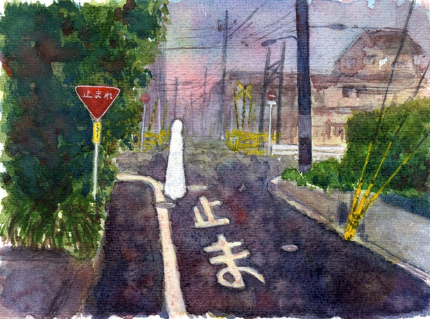 帰り道の踏切前で かみやまたつや さんのイラスト ニコニコ静画 イラスト