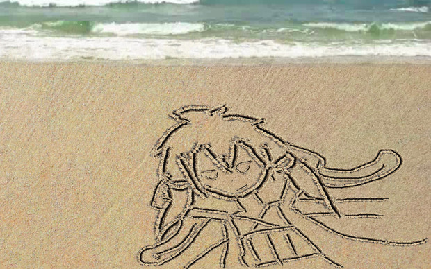 砂にゆかりさんを描いてみた(初投稿)
