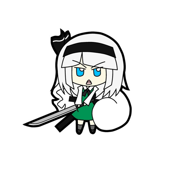 デフォルメ 魂魄妖夢 東方project 藤原炎司 ふじわらノえんじ