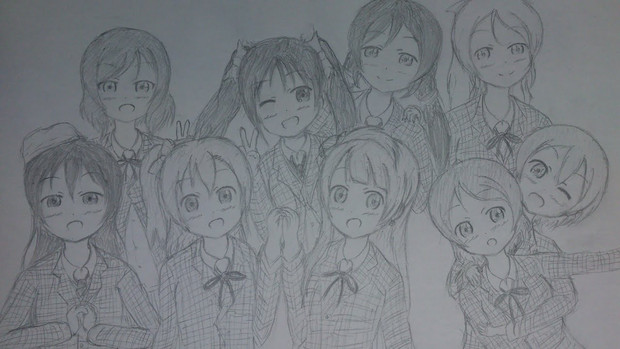 【落書き】μ's描いてみた【ラブライブ!】