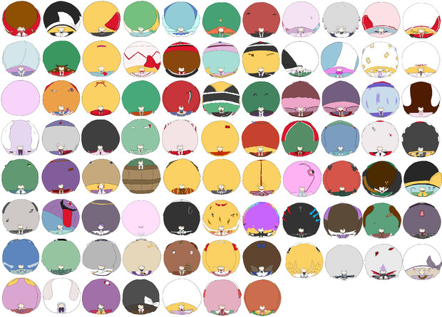 丸型娘集合 カステラに付いてる紙 さんのイラスト ニコニコ静画 イラスト