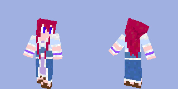 Minecraftスキン紹介 オリジナル女の子 奈美ロボ さんのイラスト ニコニコ静画 イラスト
