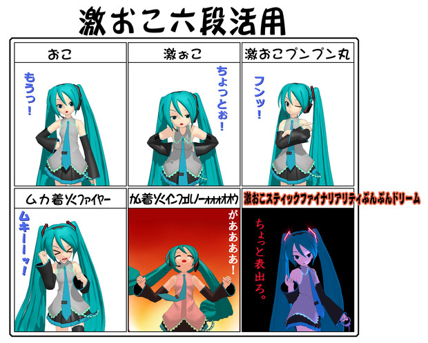 我が家のミクの激おこ六段活用 祐遊 車中漫談p さんのイラスト ニコニコ静画 イラスト