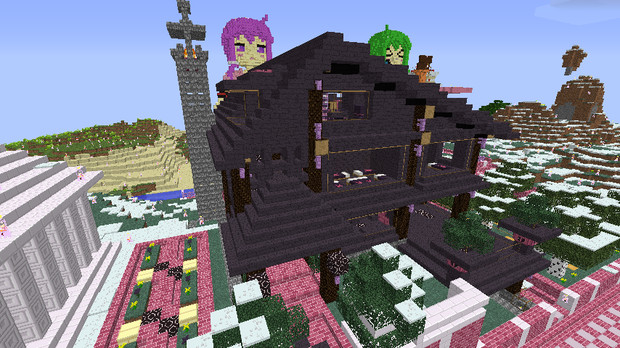 Minecraft 建築物紹介8 1 らいち村 森林 軽風 さんのイラスト ニコニコ静画 イラスト